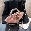 Hobo Luxury Designer Handbag Silk Folds Chain Shoulder Bag Dumpling Shape Crossbody Bags Handbag and Purse Totes Ladies Messenger Bag HKD230817