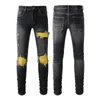 Jeans de luxo jeans jeans para homem calça jeans skinny designer rip slim ajuste com osso moto de moto de jea