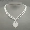 Pendanthalsband S925 Sterling Silver Necklace For Women Classic Hearthaped Pendant Charm Chain Halsband Lyxmärke smycken Halsband Q0603 Z230817