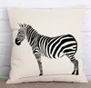 Cuscino custodia zebra nera custodia arcobaleno arcobaleno zebra in lino di cotone decorazione decorazione per casa divano divano soggiorno decorazione cover hkd230817