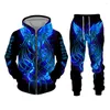 Herren -Tracksuits 2023 Phoenix Tattoo 3D über alle bedruckten Hoodie -Anzüge Männlich Langarm Sweatshirts Jogginghose Herren Streetwear Sets