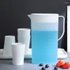 Heupkolven Juice Pitcher voor feestjes huishouden groot koud water container dispenser limonade ketel melk v -vormige tuit voedsel voedsel