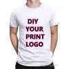 Мужские рубашки T 2023 Большой размер Unisex Custom Shirt Make Your Design Logo Men Женщины Diy Print Оригинальный высококачественный подарки на день рождения футболка