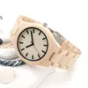 Andere Uhren Bobo Bird Wood Uhr für Männer weiß Maple Miyota 2035 Quarz Bewegung Armbanduhr Relogio Maskulino Herren Drop 230816