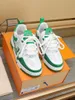 Chaussures décontractées de qualité Designer Luxury Trainer Sneaker Virgil Coube en cuir Abloh noir blanc vert rouge Plate-playtes plate-forme extérieure Marche L L