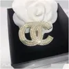 Pins Brooches 18K Gold Brooch Designer Jewelry Diamond Luxury Logo Logo Romantic Пара универсальные свадебные вечеринки с G DHTUW