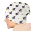 Berets White Background Masonic Freemason Gold Square Compass Washed Warm Bonnet Cycling Casual Beanies Protection Men Women Hats