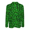 Men's Polos Leopard Animal Polo Shirts Autumn Lime Green And Black Casual Shirt Long Sleeve Turn-Down Collar Y2K Printed Oversize T-Shirts