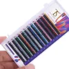 False Eyelashes THINKSHOW Mix Glitter Colors Individual Eyelash Extension 0.10mm All Size Shiny Beauty Color Eyelashes for Party Makeup Tool HKD230817