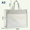 Smeerbenodigdheden Simple Fashion A3 Bag Large A2 Bestand Zipper Pouch Folder Document Organisator draagbare opbergzakken voor vrouwen 230816