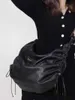 Hobo Women's Handbags Trend 2023 Harajuku Y2K Techwear Nylon Crossbody Bags For Women Hobo Leather Lolita Shoulder Goth Shoulder Bag HKD230817
