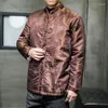 Herenjacks herfst en winter retro katoenen jas tangpak hanfu chinese stijl bord gesp bomber jas groot formaat groot formaat