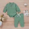 Set di abbigliamento 0-2y baby rompers toddler ragazza set set vestito e pantaloni caldi autunno inverno vestiti abiti casual