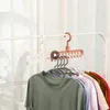 Hangers opslaggarderobe droogrek 9 gat roterende vouwen multifunctionele ruimtevaartbesparende huishoudelijke huisorganisatoren kleding