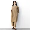Trench feminina casacos femininos começo outono khaki retro estilo chinês design design de roupas m- comprimento casual
