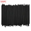 Disposable Cups Straws 500Pcs Plastic Black For Bar Wedding Party Supplies Bendable Cocktail Drinking Kitchen Accessories