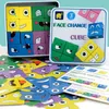 Обучение игрушки Montessori выражение лица Facechanging Cube Раннее дошкольное обучение.