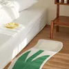 Carpets Printing Flower Bedroom en peluche Tapis doux long du tapis de chevet moelleux Pousque de plancher confort