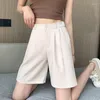 Women's Shorts Black Suit Women Clothes Summer 2023 Straight Loose High Waist Wide Leg Leisure Skinny A-line Mid Pants Korean Style