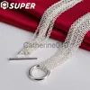 Colares de pendentes 925 Sterlsilver para mulheres Man Line Chain Chand Pingente Pingente Jóias de moda feminina J230817