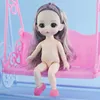 Dockor Adollya 16cm BJD Doll naken Body Ball fogade Swivel 3D Eyes 13 Moveable Joints Makeup Princess 112 230816