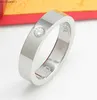 TEDX Ring 3mm 4mm 5mm Titanium Steel Love Men and Women Nail For Lovers Casal Jewelry Gift
