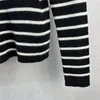 2023 FW Women's Sweters Knits Designer Tops With Letter Hafdery Marka pasa Projektanta Projektowna Koszula wełniana Koszula Wysokiej klasy guziki elastyczności Pullover Owewear Knitwear