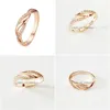 Rings Fashion Ladies 585 Gold Gioielli in oro Design zircronico cubico bianco per le donne Drop Delivery Ring Dh1yi