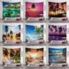 Tapestries Home Decoration Coconut Beach Sea View Nordic Bedroom Fabric Wall Tapestry Wall Cloth Background Tapestry 230x180cm R230817