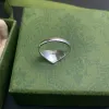 Xz31 Cluster Ringen Luxe Hartvormige Zilveren Ring Designer Titanium Band Klassieke Sieraden Mode Vrouwen Dames Cadeau