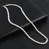 Anhänger Halsketten weiß natürlicher Süßwasserperlen Halskette Modesperlen Halsband Kette Choker für Frauen Trendy Hochzeit Schmuck