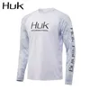 Chemises extérieures HUK Gear Fishing Shirts Hommes à manches longues Sweet-shirt UV Outdoor Protection UV Vêtements de pêche respirant Camisa Pesca 230817