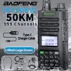 Walkie talkie baofeng uv 13 pro v2 10w kraftfull dual band typ c laddare 16 km lång räckvidd uv13 pro sansceiver skinka tvåvägs radio 230816