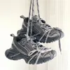 Sneakers de créateurs Chaussures pour hommes 3xl Sneakers Track 10 chaussures Men Femmes Rétro Chaussures décontractées Black and White Mesh confortable Nylon Sneaker Nylon Squoelaces