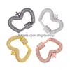 Clasps ganchos Riversr CZ Micro pav para parafuso branco Rosa amarelo pistola preta Cruz meio pêssego Conectores pendentes de zircão de cobre