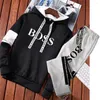 Men's Tracksuits est modesuit långärmad hoodie sportbyxor uppsättningar pullover tröja toppar och jogging casual outfit