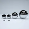 装飾的な置物4PCSミラー視聴ボールステンレススチール磨き洗浄光沢のあるシルバーホロー球体ホームエルパーティークラフトデコレーション10/15/20cm