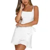 Casual Dresses Off Shoulder Mini Bodycon Summer Dress Women Backless Club Party Sexy Wrap Black And White Plus Size Robe Ete Vestidos