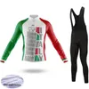 Ensembles de courses Jersey de cyclisme de la mode 2023 Kits thermiques d'hiver Kits Hommes à manches longues Vêtements de vélo Bib Bib MTB ROPA CICLISMO MAILLOTS