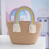 Abendtaschen Baumwollseile Handtasche Regenbogentasche Mode einfache frische süße Urlaub und Tourismuswebgeschenk 230816