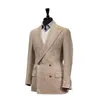 2023 Latest Casual Men Suits Blazer For Wedding Double Breasted Groom Wear Evening Party Prom Tuxedo Jacket Customize Only Coat