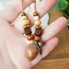 Pendant Necklaces Ins Vintage Forest Wood Beads Creative Handmade Hazelnut Necklace Bracelet Women Ethnic Jewelry Gifts For Girls