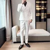 Ternos masculinos (calças blazers) Man Suit Groom Wedding Business Tuxedo British Slim Mockled Design Soit/jaqueta masculina 2 PCs