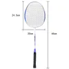 Autres articles de sport 2pcs Aluminium professionnel en aluminium Badminton Racket Paint Paint pour métal Ensemble d'entraînement en métal à deux couleurs avec sac 230816