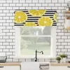 Curtain Fruit Yellow Lemon Stripes Short Curtains Kitchen Cafe Wine Cabinet Door Window Small Home Decor Drapes