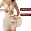 Women's Shapers High Waist One Piece Zipper Hanging Strap Full Cross Hip Tight Pants Removable False Body