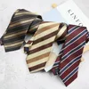 Bow Ties de haute qualité 8 cm Twill Tie en polyester rayé pour l'homme Business Gentleman Wedding Party Daily Wear Occasions Forme Accessoires