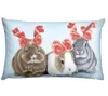 Kussensloop cartoon kleine dierenprintkast puppy katten taille kussen decoratie sofa hkd230817