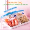 Clothing Wardrobe Storage 17 20pcs Vacuum Food Bag Without Hand Pump Reusable Packaging Freezer Bags Zero Waste Seal Leakproof Kitchen Organizer 230816