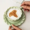 Tassen 300 ml koreanischer Stil Wind Cup Dish Keramik Tasse Set hohe Schönheit Frühling Nachmittag Tee Frühstück Kaffee Milch